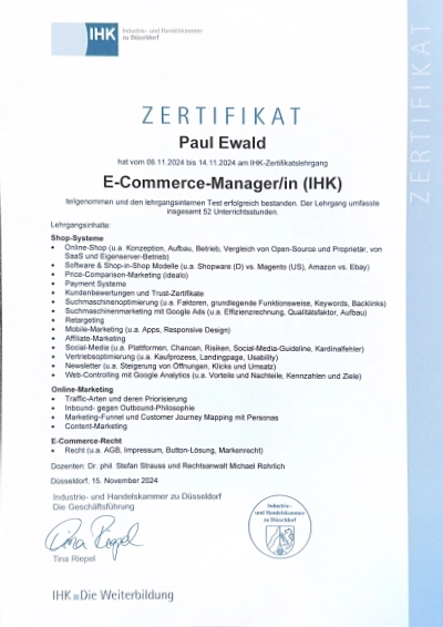 E-Commerce-Manager (IHK)
