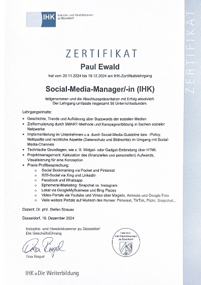 Social-Media-Manager (IHK)